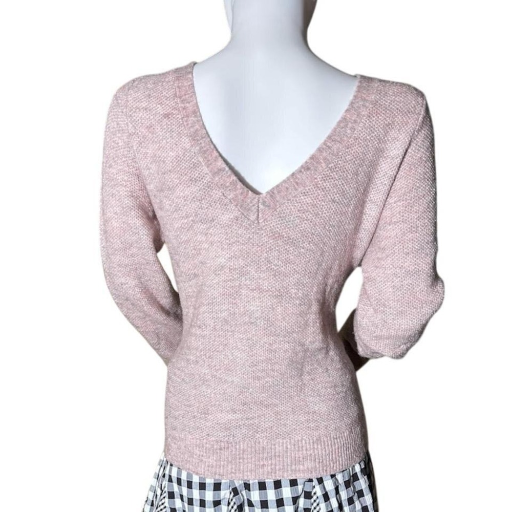 Abercrombie & Fitch Pink Balletcore Knit V Back Sweater S